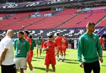 بالصور: المنتخب المغربي في زيارة لملعب البيت المحتضن لمباراته أمام كرواتيا