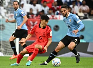 مباراة الأوروغواي وكوريا الجنوبية تنتهي على إيقاع البياض