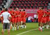 آخر حصة تدريبية للمنتخب المغربي قبل مباراة بلجيكا
