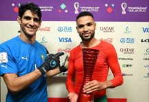 بونو يتوج بجائزة رجل المباراة أمام البرتغال ويهديها للنصيري مسجل الهدف