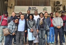 الوفد الإعلامي الإفريقي والعربي في زيارة لمقر الاتحاد الإفريقي للصحافة الرياضية