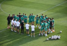حصة تدريبية للمنتخب الوطني قبل التوجه صوب جنوب إفريقيا