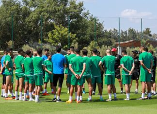 آخر حصة تدريبية للمنتخب الوطني قبل لقاء الرأس الأخضر
