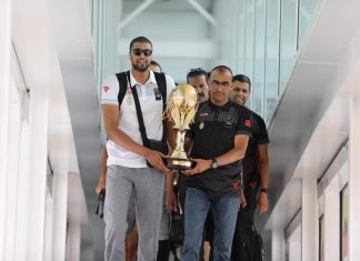 حفل استقبال للمنتخب المغربي لكرة السلة بعد التتويج القاري