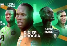 الكاف يختار حكيمي في حفل قرعة “كان” 2023