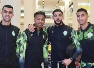 بعثة الرجاء الرياضي تصل إلى الإمارات للمشاركة في دوري “التحدي”