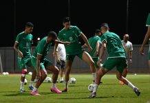 أسود الأطلس يواصلون استعداداتهم لمباراة جنوب إفريقيا