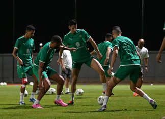 أسود الأطلس يواصلون استعداداتهم لمباراة جنوب إفريقيا
