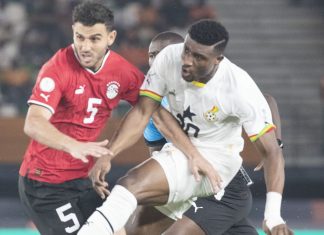 المنتخب المصري ينجو من الهزيمة أمام غانا