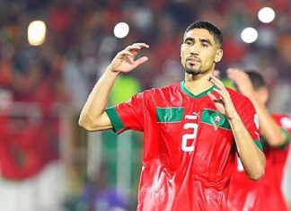 أشرف حكيمي يوجه رسالة اعتذار للجماهير المغربية